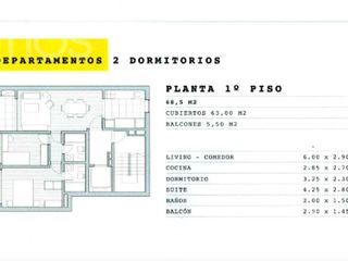 Venta piso exclusivo departamento de 2 dormitorios en Zona Río.