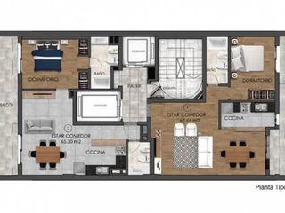 Foto 4 de Se vende departamento 2 dormitorios desde USD118.000 en centro