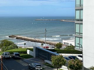 ALQUILA HOY FRENTE AL MAR !!!!!  dpto.  de 3  amb. con dependencia, terraz apropia y cochera,  a metros de playa grande, vista al mar, reciclado