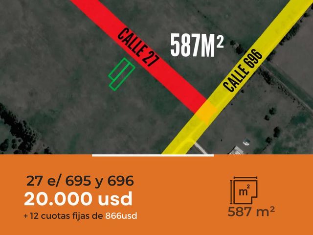 Terreno en venta - 587Mts2 - Arana, La Plata [FINANCIADO]