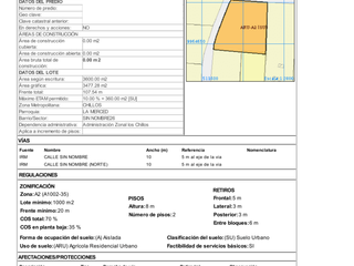 Terreno en Venta en La Merced 3.600 M2