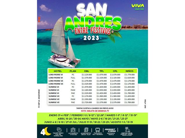 viajes santa marta cartagena  san andres  cancun