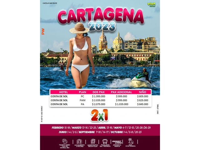 viajes santa marta cartagena  san andres  cancun