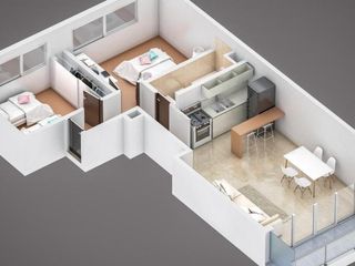 Monoambiente en Construcción 17 e/ 43 y 44 -  38mts2 - pozo - Emprendimiento.