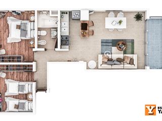 Monoambiente en Construcción 17 e/ 43 y 44 -  38mts2 - pozo - Emprendimiento.