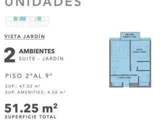 Puerto Madero - Excelente 2 Ambientes Vista Jardin - Suite - Venta