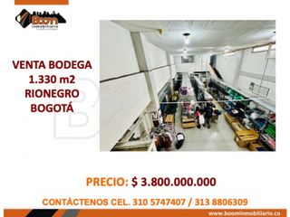 Foto 1 de *VENTA BODEGA 1.330 M2 SECTOR RIONEGRO BOGOTA