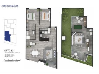 Dúplex Miraflores-Céntrico-180m2-2 dormitorios-3 baños-Terraza-Jardín-BBQ-Estudio