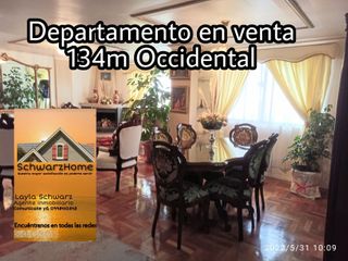 Departamento en venta 134m Occidental sector UTE