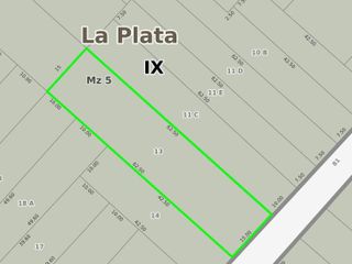 Terreno en venta -  937mts2 - Villa Elvira, La Plata