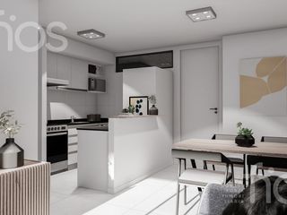 Venta departamento de dos dormitorios con balcón y  amenities en barrio Lourdes en Rosario
