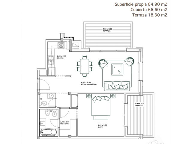 EXCELENTE APARTAMENTO 2 AMBIENTES