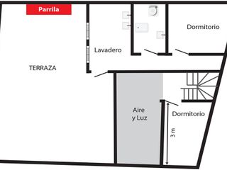 CASA VENTA/PERMUTA-LOTE PROPIO CABALLITO/Terraza