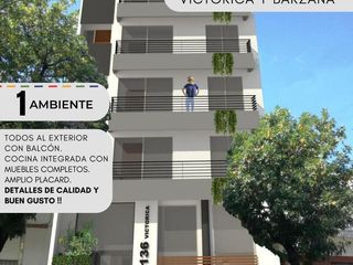 Departamento monoambiente al contrafrente con balcón- Parque Chas- Venta