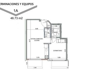 Departamento 2 ambientes en venta 2 balcones  con baño y toilette