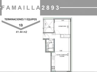 Departamento 2 ambientes 2 balcones baño y toilette. A metros de Av. Del Carril y Av. Nazca