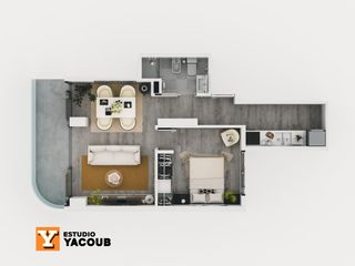 Departamento en venta - 1 dormitorio- Balcón - 39mts2 - Microcentro, La Plata-pozo-emprendimiento