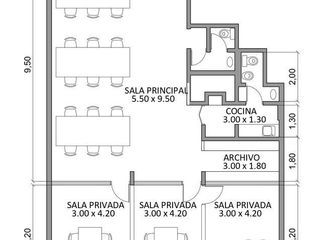 Foto 23 de Oficina Super luminosa. Muy buen estado. 4 despachos, sala de reuniones, área de trabajo.