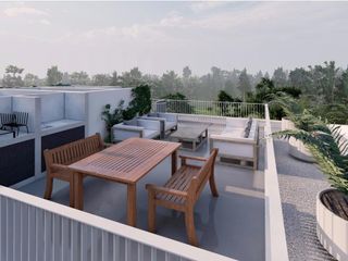 Departamento con balcon terraza