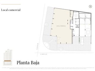 Departamento de 3 ambientes con terraza en Palermo Chico