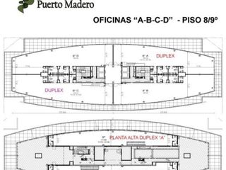 Oficina 500 m2- Puerto Madero- LUMINOSO