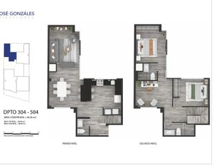 Céntrico Dúplex en Miraflores 96.5 m2 - 2 dormitorios - 2.5 baños - Estudio