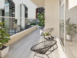 3 ambientes al contrafrente con master suite, balcón, 2 baños y vista al río