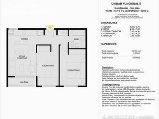 Excelente departamento de 3 ambientes  a estrenar con balcón