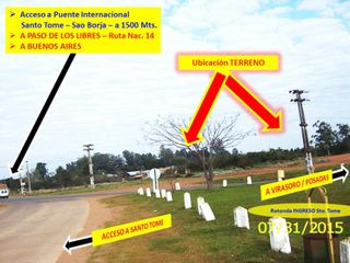 Foto 19 de EXCELENTE PREDIO PARA TODO DESTINO DE 2 HECTÁREAS, UBICACIÓN EXCEPCIONAL EMPALME DE RUTA 14, SANTO TOME CORRIENTES.