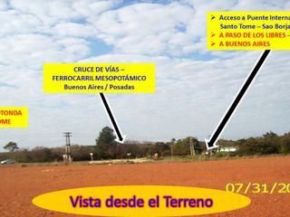 Foto 10 de EXCELENTE PREDIO PARA TODO DESTINO DE 2 HECTÁREAS, UBICACIÓN EXCEPCIONAL EMPALME DE RUTA 14, SANTO TOME CORRIENTES.