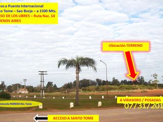 Foto 20 de EXCELENTE PREDIO PARA TODO DESTINO DE 2 HECTÁREAS, UBICACIÓN EXCEPCIONAL EMPALME DE RUTA 14, SANTO TOME CORRIENTES.