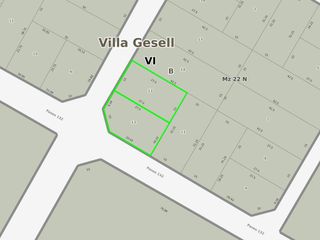 Venta bloque de terrenos 834mts2 - Villa Gesell