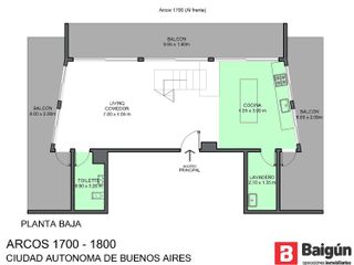 Duplex de 3 ambientes en venta en Belgrano