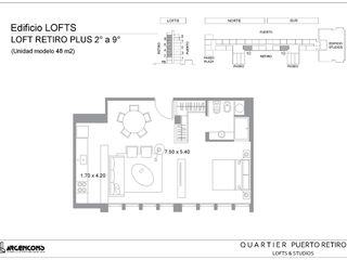 Excelente Loft 48m2 a estrenar en venta - Distrito Quartier, Retiro.