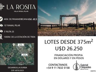 Lotes Barrio La Rosita - Villa Rosa - Pilar