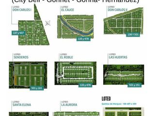 Lotes Barrios Abiertos y Privados - City Bell - Gonnet - Hernandez - Gorina