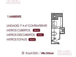Venta - Departamento - 3 amb c/ balcón terraza - Emprendimiento Roseti 2055 - Villa Ortúzar
