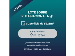 Venta Terreno Ruta 51