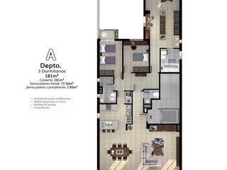 Foto 5 de Departamento 2 dormitorios - Barrio Martin -Montevideo 600- Venta