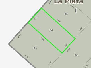 Terreno venta  8 x 20 mts-160 mts 2 totales - La Plata