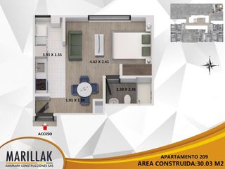 Foto 7 de apartamento en venta en edificio santa luisa de marillak. Cod V1373