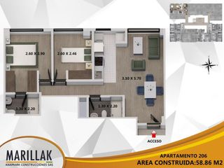 Foto 4 de apartamento en venta en edificio santa luisa de marillak. Cod V1373