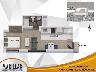 Foto 6 de apartamento en venta en edificio santa luisa de marillak. Cod V1373