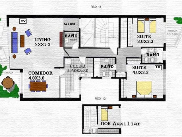 Alquiler - Departamento - Recoleta -  130 m2 - 2 dormitorios - 1 cochera - 1 dep