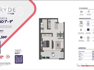 Venta Departamento de 2 dormitorios con Patio y amenities Zona Centro
