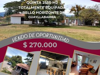 Foto 1 de ESPECTACULAR QUINTA DE VENTA EN EL VALLE DE BELLO HORIZONTE ENTRE GUAYLLABAMBA Y EL QUINCHE