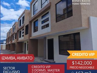 CASAS DE VENTA IZAMBA - AMBATO - TUNGURAHUA