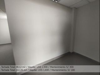 Foto 37 de Desde 47 m² / Us$470 Hasta 202 m² Oficinas Implementadas en Jirón de La Unión