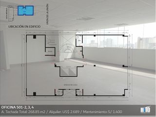 Foto 33 de Desde 47 m² / Us$470 Hasta 202 m² Oficinas Implementadas en Jirón de La Unión
