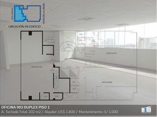 Foto 7 de Desde 47 m² / Us$470 Hasta 202 m² Oficinas Implementadas en Jirón de La Unión